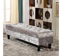 KRXSOBNV Cómoda Acolchada con Tapa, Banco con Almacenamiento de Zapatos, Adecuado for Dormitorio(Grey,80x45x45cm(31x18x18inch))