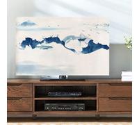 KRXSOBNV, Cubierta De TV Estilo Retro, LCD LED Montada En La Pared 55 Pulgadas 50 Curva 65 Impresa Paisaje Tela Impermeable Y Suave,Color:C ,Funda para televisor(A,40 43in(100x59cm))