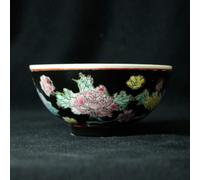 KRXSOBNV Cuencos de cerámica, Cuenco de cerámica, cuenco arroz porcelana estilo antiguo palacio chino, 11 cm 4,5 pulgadas, productos fábrica, pintado a mano con un millón flores en colores pastel