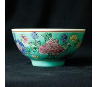 KRXSOBNV Cuencos de cerámica, Cuenco de cerámica, cuenco arroz porcelana estilo antiguo palacio chino, 4,5 Productos fábrica pintado a mano con un millón flores en colores pastel Cerámica