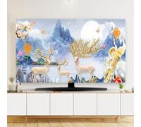 KRXSOBNV, Decoración Cubierta de TV 32-80 Pulgadas Protector Pantalla televisión a Prueba Polvo for LCD LED Montaje en Pared Monitor Escritorio Curvo Protectora ,Funda para televisor(A,45 48IN)