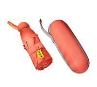 KRXSOBNV El Paraguas， Paraguas de Bolsillo Resistente al Viento, 8 Varillas, 10 Colores, protección UV, Mini, portátil(Orange)