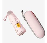 KRXSOBNV El Paraguas， Paraguas de Bolsillo Resistente al Viento, 8 Varillas, 10 Colores, protección UV, Mini, portátil(Pink)