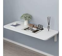 KRXSOBNV Escritorio Plegable de Pared Blanco, estación de Trabajo for Ordenador Que Ahorra Espacio, for Oficina en casa y Dormitorio(60x40cm/23inchx16inch)