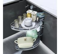 KRXSOBNV, Estantería extraíble for esquina ciega de cocina, organizador, cierre suave, carrusel, estante for especias, gabinetes con base de esquina, bandeja de almacenamiento, Left open-1000mm ,Organ