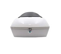 KRXSOBNV. Estuche de Almacenamiento Duradero for Casco, Respaldo for Touring Cruiser, baúl de Equipaje for Motocicleta .Portaequipajes(White,Without Shelf)