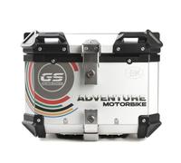 KRXSOBNV. Estuche superior for motocicleta, caja trasera gruesa, caja de almacenamiento trasera for motocicleta de liberación rápida for guardar casco, equipaje grande .Portaequipajes(Silver,55L: L 45