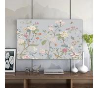 KRXSOBNV Funda para televisor, 32-80 Pulgadas for Escritorio/Montaje en Pared/monitores curvos Sala de Estar y Dormitorio Arte Decorativo(Flower1,37-39inch)