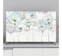 KRXSOBNV Funda para televisor, Protector de Pared 32 a 80 Pulgadas for Pantallas LCD, Funda Protectora Estilo Simple con Bordes elásticos for Interiores(Flower3,37-39inch)