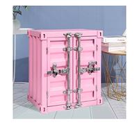 KRXSOBNV, Gabinete de Almacenamiento de Metal Retro, taquillas Creativas for Dormitorio/Sala de Juegos for niños, taquillas for empleados del sótano del Garaje,Armarios de almacenaje Vintage(Pink)