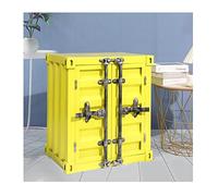 KRXSOBNV, Gabinete de Almacenamiento de Metal Retro, taquillas Creativas for Dormitorio/Sala de Juegos for niños, taquillas for empleados del sótano del Garaje,Armarios de almacenaje Vintage(Yellow)