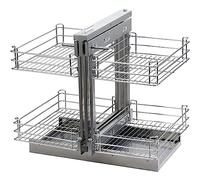 KRXSOBNV, Gabinete De Cocina Multifuncional Organizador Extraíble De Esquina Ciega, Botellero De Almacenamiento Giratorio for El Hogar con Cierre Suave, Cesta De Almacenamiento De Cocina,B ，Organizado