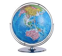KRXSOBNV Globo terráqueo, Globo Educativo Giratorio de 720° con Soporte, Escritorio Grande, 19,6 Pulgadas diámetro, Marcado Texto Claro(A)