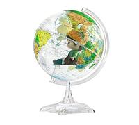 KRXSOBNV Globo terráqueo, Globo Giratorio automático de 360° Ar 8,5 Pulgadas con Marca Texto Claro Globo Educativo Mapa Mundial(F)