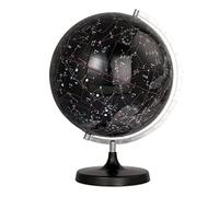 KRXSOBNV Globo terráqueo, Globo terráqueo Grande y Transparente, Color Negro, con Globo Brillante, Marcado de Texto Claro(A)