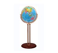 KRXSOBNV Globo terráqueo, Piso Que coloca con el Globo Base de Madera Redondo Geo for la decoración casera Marca Texto Clara 16,5 Pulgadas(B)