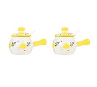 KRXSOBNV, Macetas de cerámica for condimentos, recipientes de porcelana for condimentos, caja de condimentos, pintura a mano, azucarero, recipiente for condimentos, lata, 2 uds.,Tarros Sazonadores