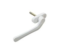 KRXSOBNV Manos de Ventana, Ventana abatible de aleación Aluminio con mosquitera, Puerta Plegable, Forma Espada, Delgada, Plana, Cuadrada, manija Acero(White,Left Open)