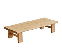 KRXSOBNV, Mesa Baja De Mesa De Té, for Comedor Sentado En El Suelo, Mesa De Centro De Madera Maciza, for Sala De Estar - Muebles De Madera,Reposapiés(Wood Color,39.5 * 23.7 * 15in)