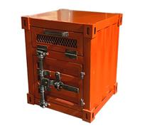 KRXSOBNV, Mesa De Centro Creativa Estilo Industrial Retro Gabinete De Almacenamiento Estilo Cajón Dormitorio Mesita De Noche Metal Hierro Muebles De Gabinete Decorativos,D,Armarios de almacenaje Vint