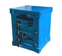 KRXSOBNV, Mesa De Centro Creativa Estilo Industrial Retro Gabinete De Almacenamiento Estilo Cajón Dormitorio Mesita De Noche Metal Hierro Muebles De Gabinete Decorativos,D,Armarios de almacenaje Vint