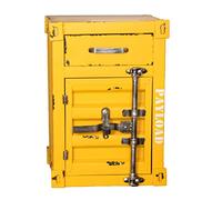 KRXSOBNV, Mesa De Centro Estilo Cajón Creativo Mesita De Noche De Estilo Industrial Retro Gabinete De Almacenamiento Mesa De Sofá De Hierro Metálico Gabinete Decorativo Puede Instalar Cerradura 60 CM,