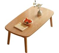 KRXSOBNV, Mesa De Centro Plegable - Tatami Portátil for Dormitorio - Mesa De Piso Plegable Sin Montaje, for Espacios Pequeños,Reposapiés(Original Wood,100cm)