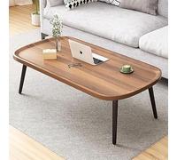 KRXSOBNV, Mesa de Centro rústica de Nogal Ovalada de Mediados de Siglo: Patas de Hierro duraderas, Muebles for Sala de Estar y Dormitorio,Mesas de Centro(120cm/47.2)