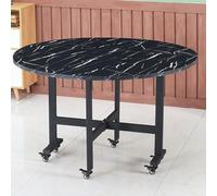 KRXSOBNV, Mesa de Comedor Extensible de Madera con 6 Ruedas y Estructura de Metal Resistente, mesas abatibles for Espacios pequeños, soporta fácilmente 400 kg ,Mesa de Comedor Plegable