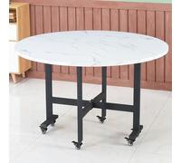 KRXSOBNV, Mesa de Comedor Extensible de Madera con 6 Ruedas y Estructura de Metal Resistente, mesas abatibles for Espacios pequeños, soporta fácilmente 400 kg ，Mesa de Comedor Plegable