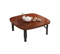 KRXSOBNV, Mesa De Piso for Comer, Mesa De Café Y Té Plegable - Mesa De Estudio Baja for Dormitorio, Salón De Té, Exterior - Muebles De Estilo Auténtico,Reposapiés(C,60 * 60 * 35cm)
