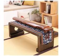 KRXSOBNV, Mesa De Té Retro Mesa Baja Plegable con Taburete - Mesa De Centro, for El Hogar Guqin - Mesa De Piso for Sala De Estar,Reposapiés