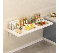 KRXSOBNV Mesa Plegable de Pared abatible for Cocina y Comedor, Escritorio Plegable for Ordenador portátil con Soportes, Mesa de Trabajo Que Ahorra Espacio(L80xW30cm/L31xW12in)