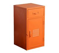 KRXSOBNV, Mesita De Noche Estilo Cajón De Dormitorio Gabinete De Almacenamiento De Estilo Industrial Retro Mesa De Esquina Creativa Muebles Decorativos Multifunción 65 CM,Rojo,Armarios de almacenaje