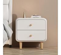 KRXSOBNV, Mesitas De Noche Mesa Auxiliar Mesitas De Noche Mesa Auxiliar con Almacenamiento, Mesas Auxiliares Dormitorio Cómodas con 2 Cajones, Gabinete De Almacenamiento ，Mesillas de noche(White,35x40