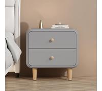 KRXSOBNV, Mesitas De Noche Mesa Auxiliar Mesitas De Noche Mesa Auxiliar con Almacenamiento, Mesas Auxiliares Dormitorio Cómodas con 2 Cajones, Gabinete De Almacenamiento ，Mesillas de noche(Grey,30x40x