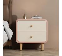 KRXSOBNV, Mesitas De Noche Mesa Auxiliar Mesitas De Noche Mesa Auxiliar con Almacenamiento, Mesas Auxiliares Dormitorio Cómodas con 2 Cajones, Gabinete De Almacenamiento ，Mesillas de noche(Pink White,