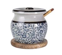 KRXSOBNV, Olla de cocina, caja de condimentos for el hogar, juego de recipientes for especias, azucarero con cuchara y bandeja, almacenamiento de especias for lata de cocina casera,Tarros Sazonadores