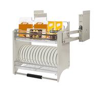 KRXSOBNV, Organizador De Cesta Extraíble De 2 Niveles for Gabinetes Abiertos A La Izquierda Y A La Derecha, Gabinete De Estante Esquinero De Cocina Deslizante Moderno for Almacenamiento De Especias, P