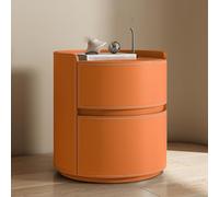 KRXSOBNV, Organizador de tocador con Estante de Almacenamiento, cómoda for Dormitorio, Sala de Estar, Espacio pequeño ,Mesillas de Noche(Dark Orange,40x40x50cm)