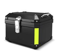 KRXSOBNV. Paquete de equipaje for maletero de motocicleta, camiseta con caja, caja trasera de almacenamiento for casco, 45L, 57L, puede contener 2 cascos, sistema de liberación rápida .Portaequipajes(