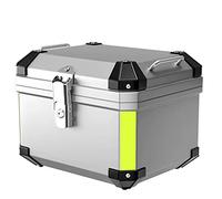 KRXSOBNV. Paquete de equipaje for maletero de motocicleta, camiseta con caja, caja trasera de almacenamiento for casco, 45L, 57L, puede contener 2 cascos, sistema de liberación rápida .Portaequipajes(
