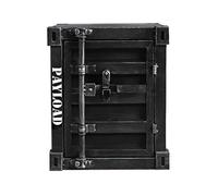 KRXSOBNV, Pequeña Mesa De Teléfono Sala De Estar Dormitorio Caja De Almacenamiento Multifunción/Gabinete Muebles Decorativos De Hierro Metálico,Rosado,Armarios de almacenaje Vintage(Black B)