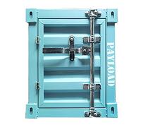 KRXSOBNV, Pequeña Mesa De Teléfono Sala De Estar Dormitorio Caja De Almacenamiento Multifunción/Gabinete Muebles Decorativos De Hierro Metálico,Rosado,Armarios de almacenaje Vintage(Blue E)