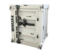 KRXSOBNV, Pequeña Mesa De Teléfono Sala De Estar Dormitorio Caja De Almacenamiento Multifunción/Gabinete Muebles Decorativos De Hierro Metálico,Rosado,Armarios de almacenaje Vintage(White)