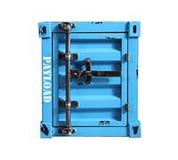 KRXSOBNV, Pequeña Mesa De Teléfono Sala De Estar Dormitorio Caja De Almacenamiento Multifunción/Gabinete Muebles Decorativos De Hierro Metálico,Rosado,Armarios de almacenaje Vintage(Blue B)