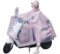 KRXSOBNV, Poncho Transparente de PVC for Chaqueta, Capas for Adultos, Ciclismo, Moto, Bicicleta, Scooter móvil, Cubierta con Pantalla de lámpara ,Impermeable Scooter Movilidad(Love Red,3XL)