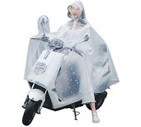 KRXSOBNV, Poncho Transparente de PVC for Chaqueta, Capas for Adultos, Ciclismo, Moto, Bicicleta, Scooter móvil, Cubierta con Pantalla de lámpara ,Impermeable Scooter Movilidad(Snowflake White,3XL)