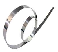 KRXSOBNV, Rollo de Tira lámina Estrecha Acero Inoxidable 301 Alta Elasticidad, Longitud 5M, Ancho 5mm, 10mm, 20mm Espesor, 0,1/0,15/0,2/0,3/0,4/0, 1 Uds,Rollos de lámina metálica(0.5mm x 5mm x 5 M)