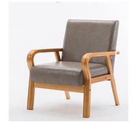 KRXSOBNV Silla Decorativa de Cuero, for Dormitorio, sillón tapizado Retro, con Brazos, Silla de Lectura Individual de Mediados de Siglo, for Sala de Estar,Reposapiés(Style1)